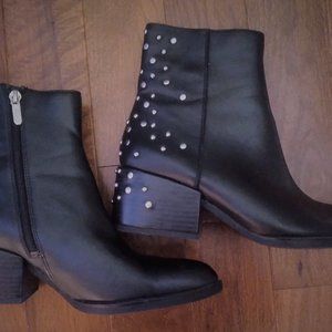 Sam Edelman Circus Black & Silver Stud Boots 6.5